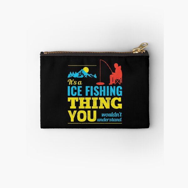 Item preview, Ice Fishing Fisher Winter Camping Mountain Nature designed and sold by CuteDesigns1.