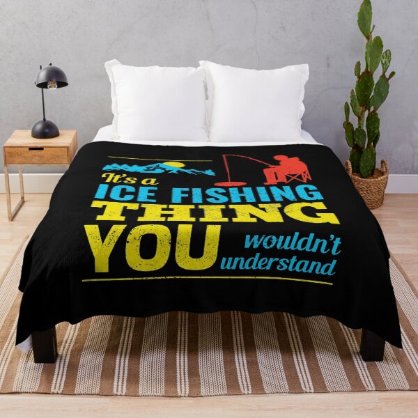 Item preview, Ice Fishing Fisher Winter Camping Mountain Nature designed and sold by CuteDesigns1.