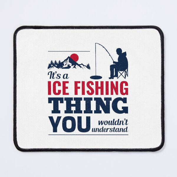 Item preview, Ice Fishing Fisher Winter Camping Mountain Nature designed and sold by CuteDesigns1.