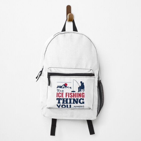 Item preview, Ice Fishing Fisher Winter Camping Mountain Nature designed and sold by CuteDesigns1.