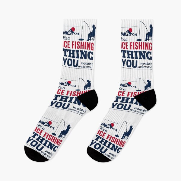 Item preview, Ice Fishing Fisher Winter Camping Mountain Nature designed and sold by CuteDesigns1.