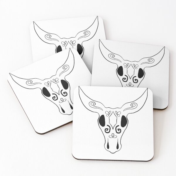 Item preview, Bull skull (outline) designed and sold by CrazyFozBazaar.