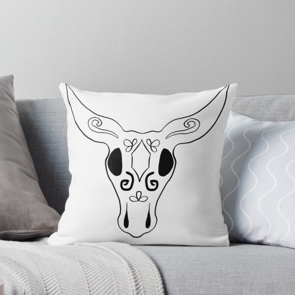Item preview, Bull skull (outline) designed and sold by CrazyFozBazaar.