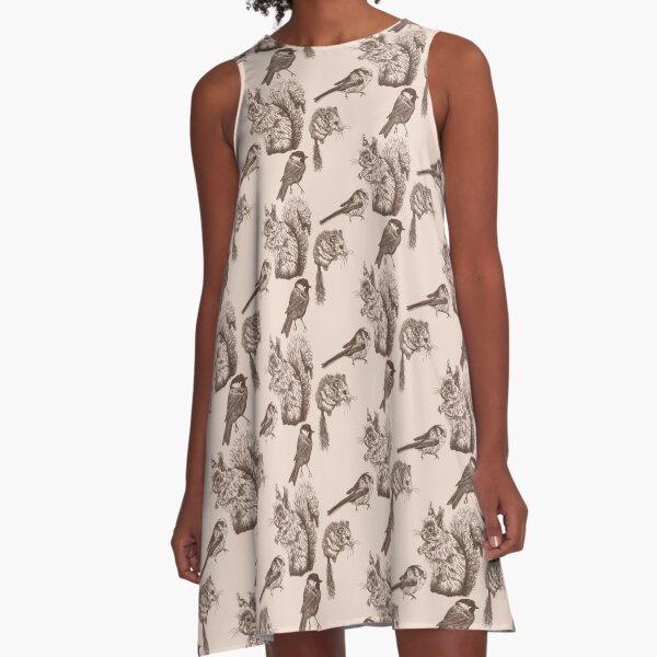 Woodland Wildlife A-Line Dress