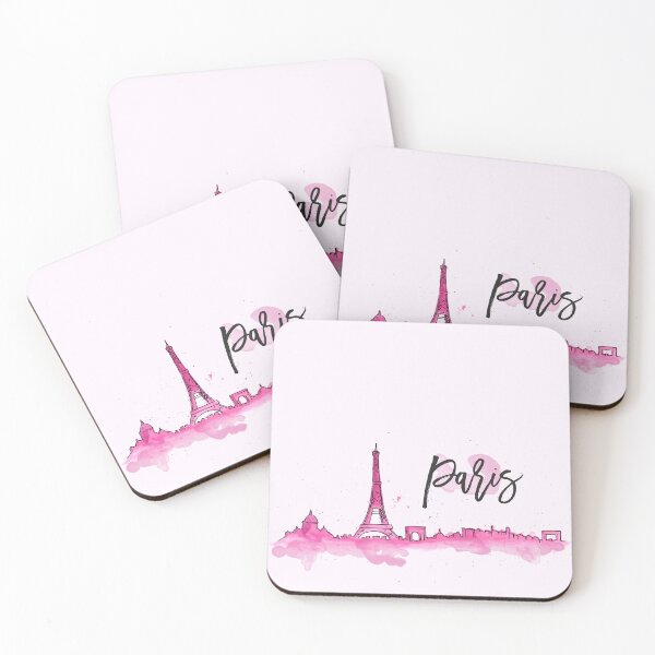 Item preview, Paris Skyline - Hot Pink designed and sold by PawsitiveMum.