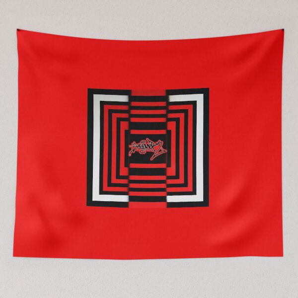 Item preview, BLACK AND RED SQUARED TAG OF ESONE ABSTRACT URBAN GRAFFITI STREET STYLE designed and sold by GraffitiBomberZ.