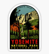 Yosemite Falls National Park Vintage Travel Decal Sticker