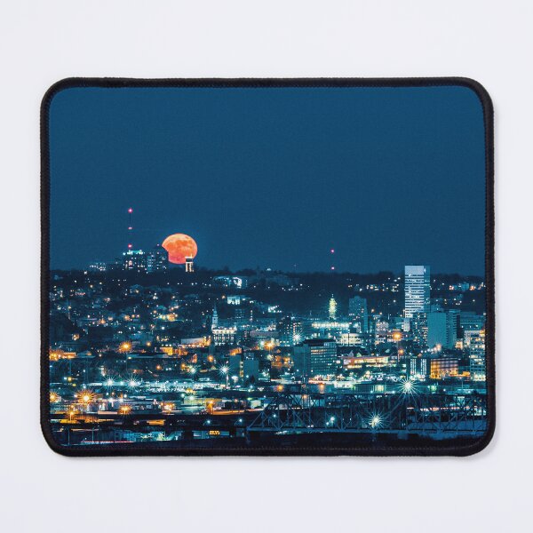 Item preview, 2017 Super Moon Behind The Cincinnati Ohio Skyline designed and sold by DaveFilm.
