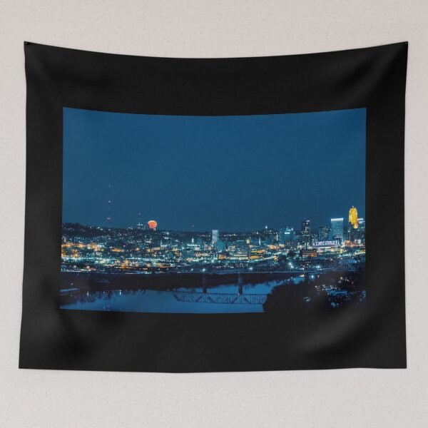 Item preview, 2017 Super Moon Behind The Cincinnati Ohio Skyline  designed and sold by DaveFilm.