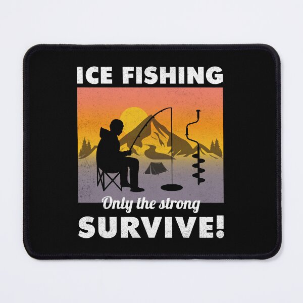 Item preview, Ice Fishing Fisher Winter Camping Mountain Nature designed and sold by CuteDesigns1.