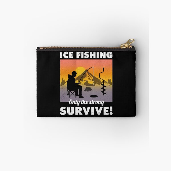 Item preview, Ice Fishing Fisher Winter Camping Mountain Nature designed and sold by CuteDesigns1.
