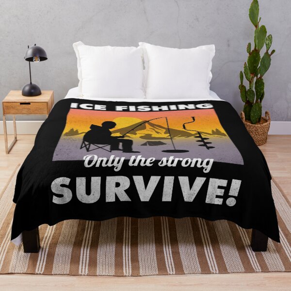 Item preview, Ice Fishing Fisher Winter Camping Mountain Nature designed and sold by CuteDesigns1.