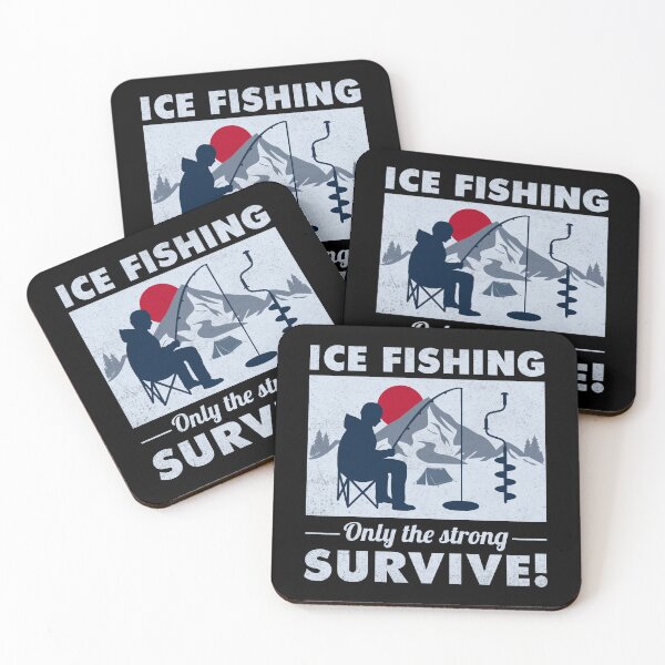 Item preview, Ice Fishing Fisher Winter Camping Mountain Nature designed and sold by CuteDesigns1.