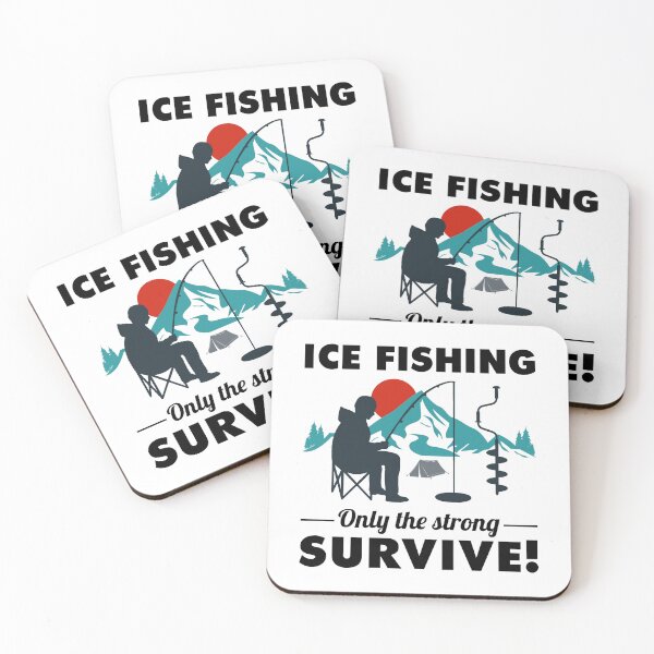 Item preview, Ice Fishing Fisher Winter Camping Mountain Nature designed and sold by CuteDesigns1.