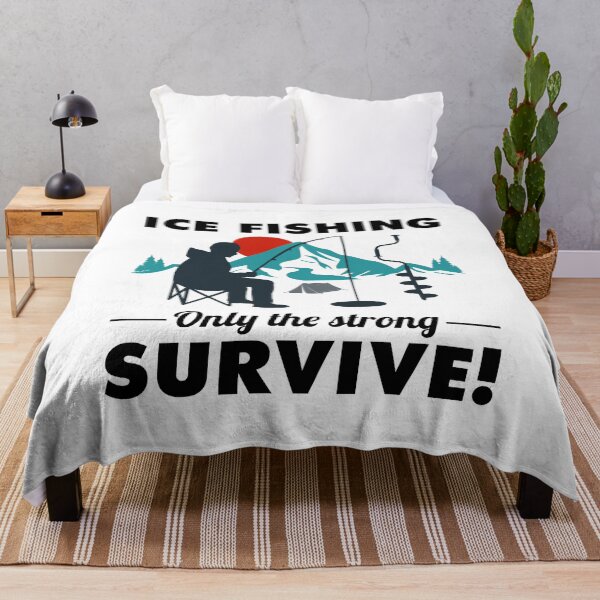 Item preview, Ice Fishing Fisher Winter Camping Mountain Nature designed and sold by CuteDesigns1.