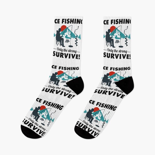 Item preview, Ice Fishing Fisher Winter Camping Mountain Nature designed and sold by CuteDesigns1.