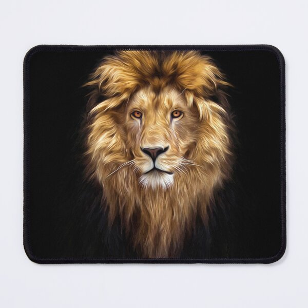 Item preview, Portrait of a Beautiful lion, lion in the dark , oil paints designed and sold by Shifa19.