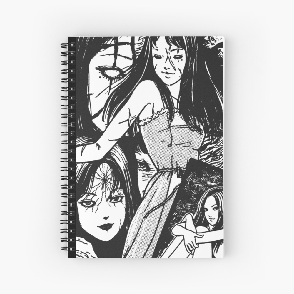 Tomies Face Compilation Tomie Junji Ito Spiral Notebook By