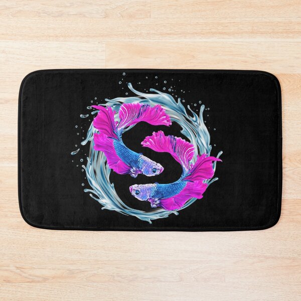 Item preview, Beautiful Dragon Scale Betta Fish - Super Delta Tail Monster Mask Blue Fuchsia Vivid Purple Betta Fish Breed - Circle Water Splash designed and sold by Cawaiico.