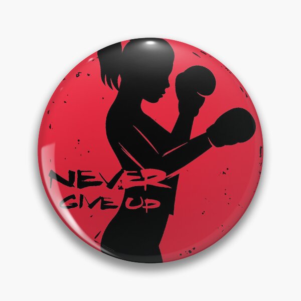 Item preview, Boxer Woman Never Give Up Motivational Quote designed and sold by BakaOutfit.