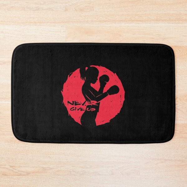 Item preview, Boxer Woman Never Give Up Motivational Quote designed and sold by BakaOutfit.