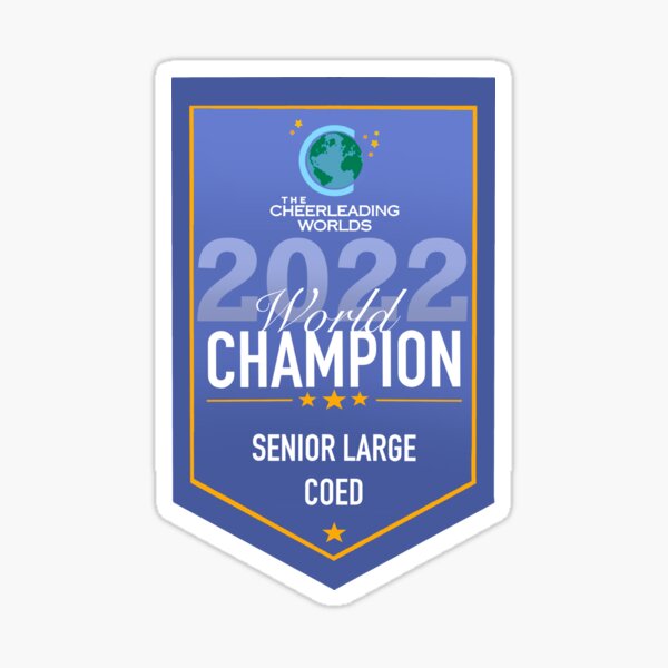 Senior Large Coed World Champion Banner Sticker