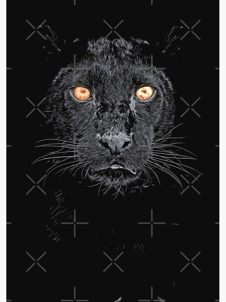 Thumbnail 3 of 3, Poster, Black panther with yellow eyes designed and sold by boholoc0.