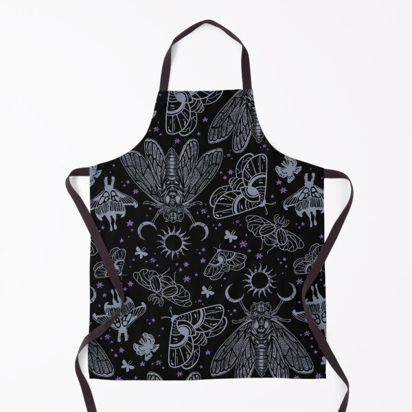 Item preview, Esoteric cicada and moth witchy moon pattern designed and sold by RedFinchDesigns.