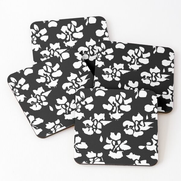 Item preview, Black and White Flower Pattern - Inversion designed and sold by CGArtsy.