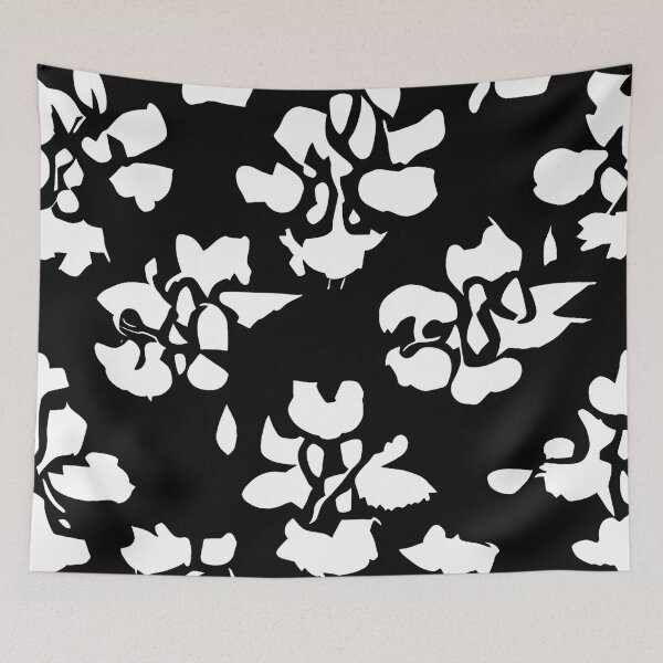 Item preview, Black and White Flower Pattern - Inversion designed and sold by CGArtsy.