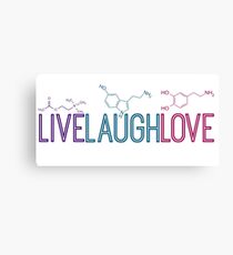 Live Laugh Love Molecules Canvas Print