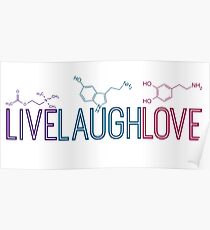 Live Laugh Love Molecules Poster