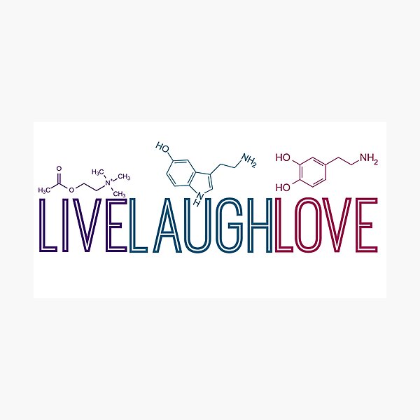 Live Laugh Love Molecules Photographic Print