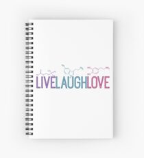 Live Laugh Love Molecules Spiral Notebook