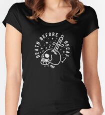 Camiseta entallada de cuello redondo Muerte antes de Decaf
