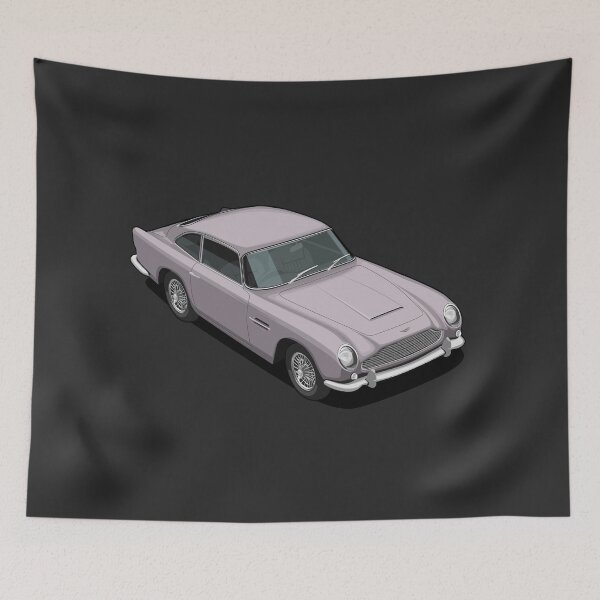 Item preview, Illustration silver Aston Martin db5 coupe pop art artwork designed and sold by SketchNinja.
