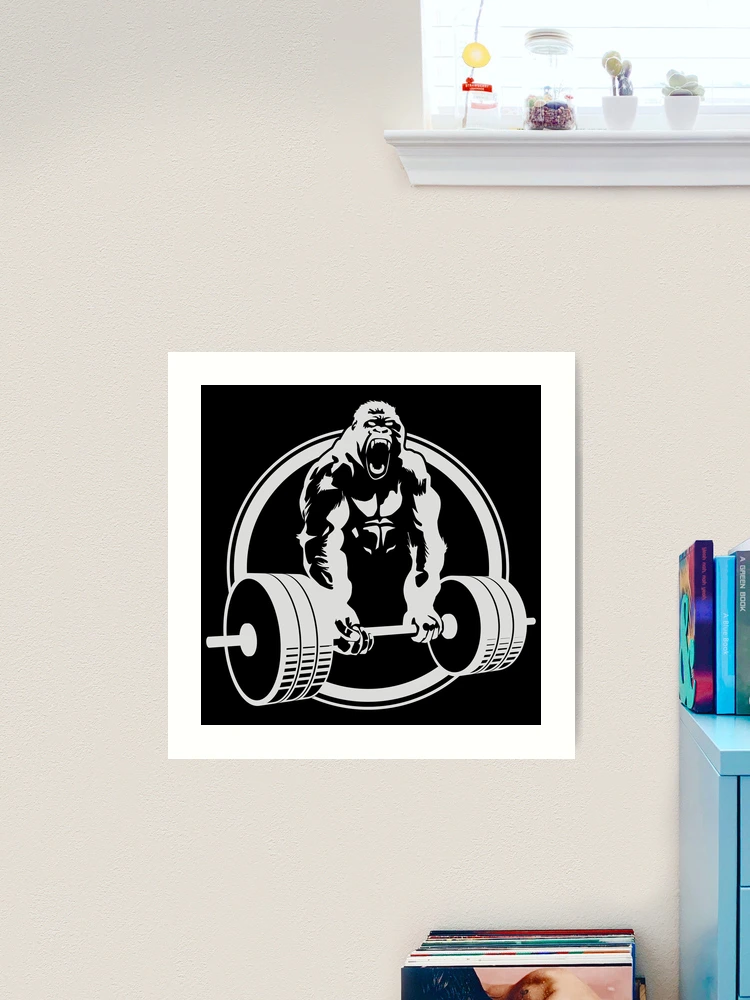 Gym Wall Decal Custom Fitness Decor Workout Art Vinyl Gorilla Gym