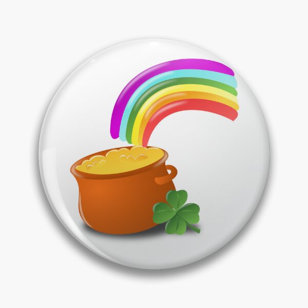 Item preview, St Patrick's Day Leprechaun's Pot of Gold at End of Rainbow designed and sold by Minnesnowta.