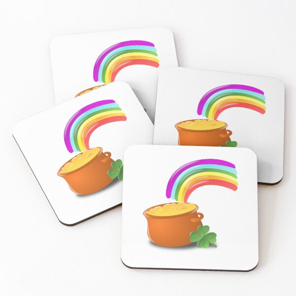 Item preview, St Patrick's Day Leprechaun's Pot of Gold at End of Rainbow designed and sold by Minnesnowta.