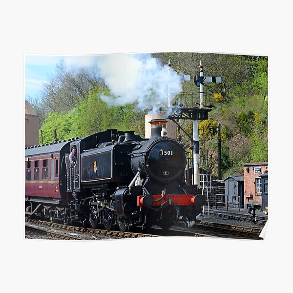 GWR Pannier Tank 1501 At Bewdley Station Severn Valley Railway Poster For Sale By Scenebyrail