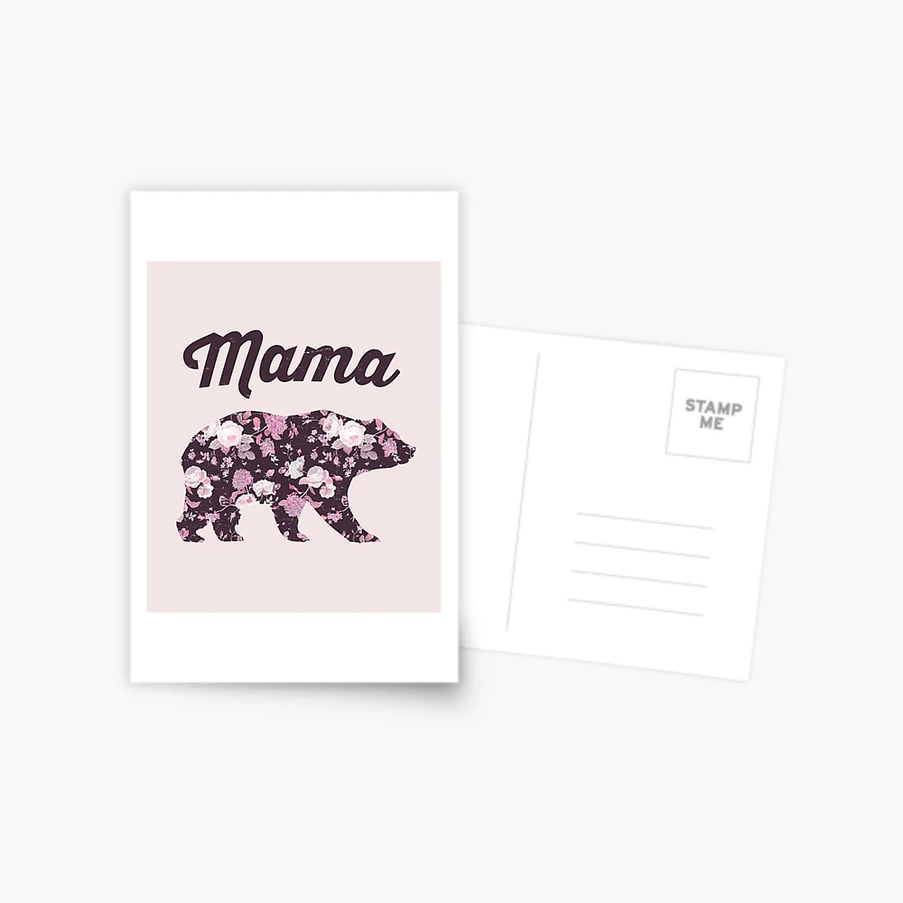 Mama Bear Floral Postcard for Sale by heyrk