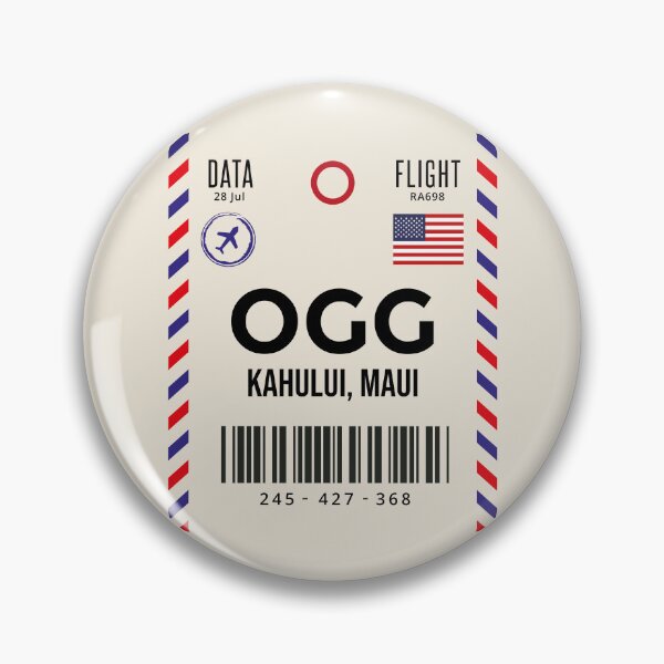 Item preview, Kahului, Maui Airport Code Travel Tag, OGG, Kahului, Maui Luggage Tag - Gift For Traveler designed and sold by InspireShop.