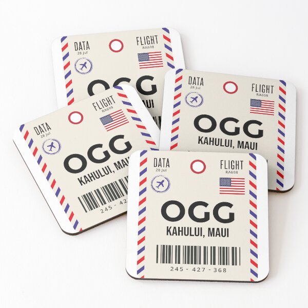 Item preview, Kahului, Maui Airport Code Travel Tag, OGG, Kahului, Maui Luggage Tag - Gift For Traveler designed and sold by InspireShop.