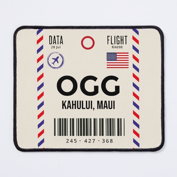 Item preview, Kahului, Maui Airport Code Travel Tag, OGG, Kahului, Maui Luggage Tag - Gift For Traveler designed and sold by InspireShop.