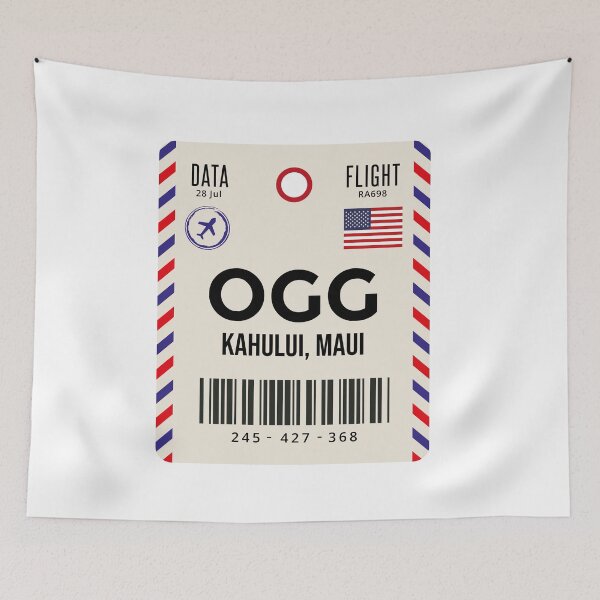 Item preview, Kahului, Maui Airport Code Travel Tag, OGG, Kahului, Maui Luggage Tag - Gift For Traveler designed and sold by InspireShop.