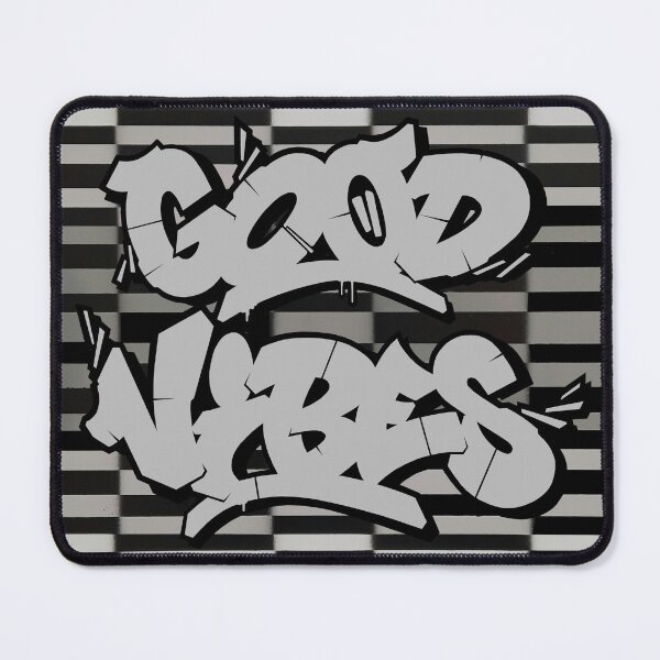 Item preview, GOOD VIBES GREY SQUARES ESONE ABSTRACT designed and sold by GraffitiBomberZ.