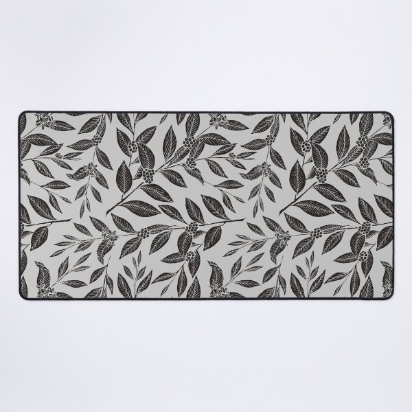 Item preview, Coffee Tree Leaves Black Pattern on Gray designed and sold by sifis.