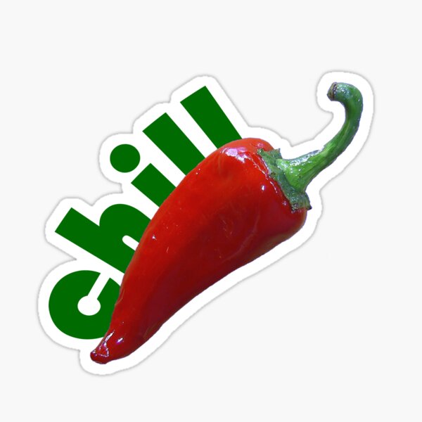 Chill--Hot Red Cayenne Pepper to inspire you Sticker
