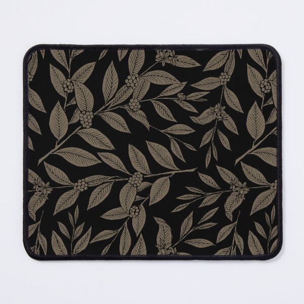 Item preview, Coffee Tree Leaves Brown Pattern on Black designed and sold by sifis.