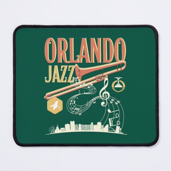 Artikelvorschau, Orlando Jazz, Trompetenstadtsymbole des Musikfestivals, Jazzband-Musikkonzertmerch entworfen und verkauft von greenstreetShop.